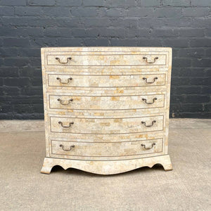 Vintage Tessellated Pedestal Drum Dresser by Maitland Smith, c.1950’s