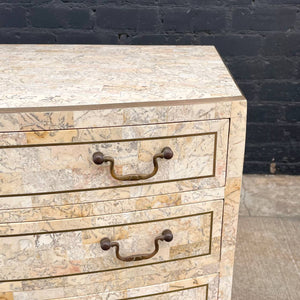 Vintage Tessellated Pedestal Drum Dresser by Maitland Smith, c.1950’s