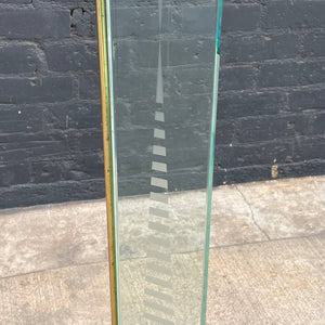 Mid-Century Modern Brass & Glass Torchier Floor Lamp, c.1970’s