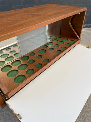 Mid-Century Modern Walnut Liquor Cabinet Credenza, c.1950’s