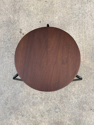 Mid-Century Modern & Iron Tri-Leg Side Table, c.1950’s
