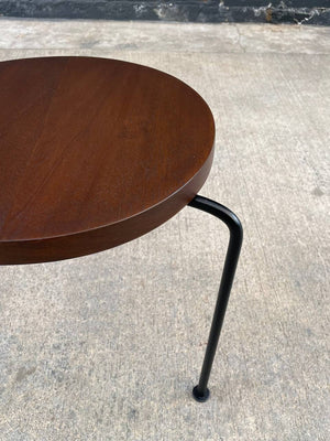 Mid-Century Modern & Iron Tri-Leg Side Table, c.1950’s