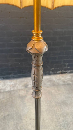 Antique Art Deco Style Floor Lamp with Tiffany Style Shade, c.1940’s