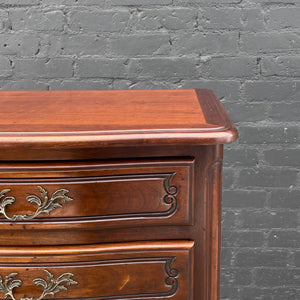 French Provincial Style Highboy Dresser with Carved Details