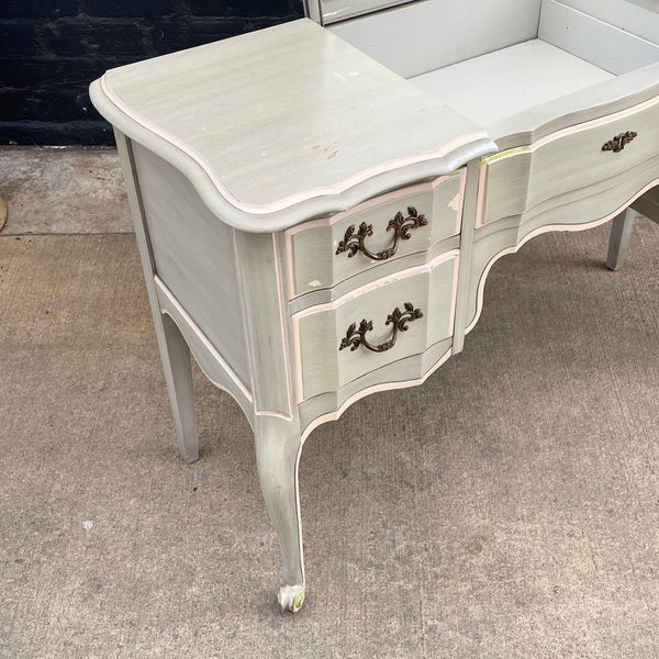 Vintage French Provincial Style Vanity Desk with Mirror, c.1960’s