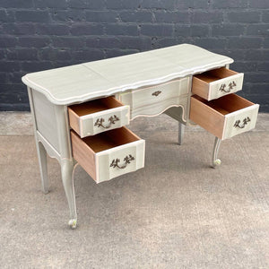 Vintage French Provincial Style Vanity Desk with Mirror, c.1960’s