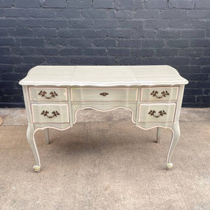 Vintage French Provincial Style Vanity Desk with Mirror, c.1960’s