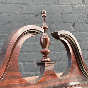American Antique Federal Style Mahogany display Cabinet and Drop-Down Desk, c.1950’s