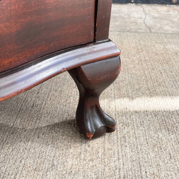 American Antique Federal Style Mahogany display Cabinet and Drop-Down Desk, c.1950’s