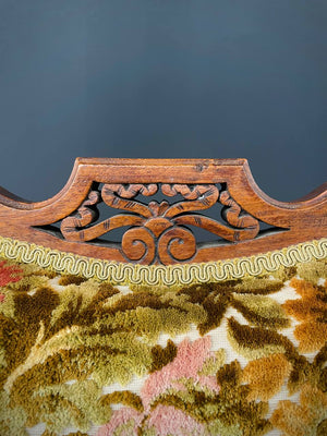 Eastlake American Antique Carved Walnut Side Chair, c.1930’s