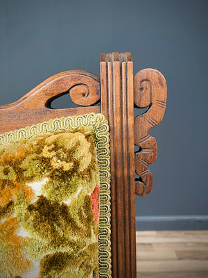 Eastlake American Antique Carved Walnut Side Chair, c.1930’s