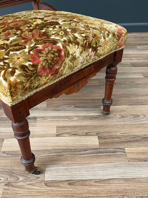 Eastlake American Antique Carved Walnut Side Chair, c.1930’s