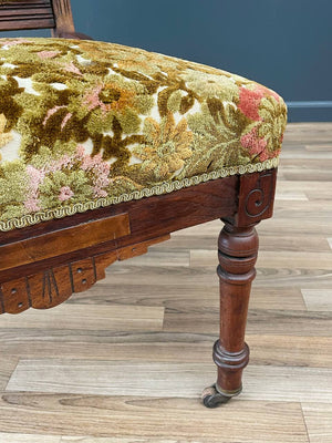 Eastlake American Antique Carved Walnut Side Chair, c.1930’s