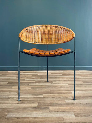 Mid-Century Modern Arthur Umanoff Cane Tri-Leg Chair, c.1950’s