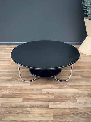 Mid-Century Bauhaus Lacquer & Chrome Coffee Table, c.1940’s