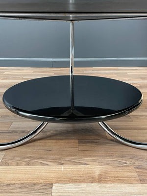 Mid-Century Bauhaus Lacquer & Chrome Coffee Table, c.1940’s