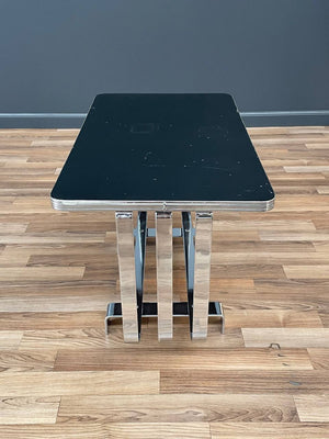 Art Deco Bauhaus Style Lacquer & Chrome Side Table, c.1940’s