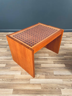 Pair of Danish Modern Teak & Glass Side Tables by Komfort, c.1970’s