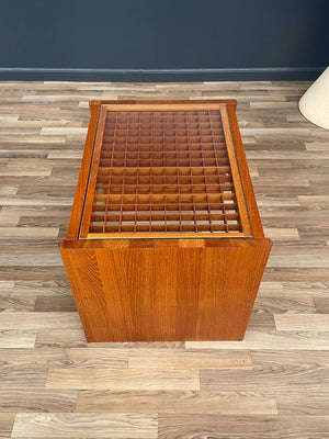 Pair of Danish Modern Teak & Glass Side Tables by Komfort, c.1970’s
