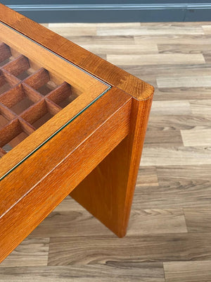 Pair of Danish Modern Teak & Glass Side Tables by Komfort, c.1970’s