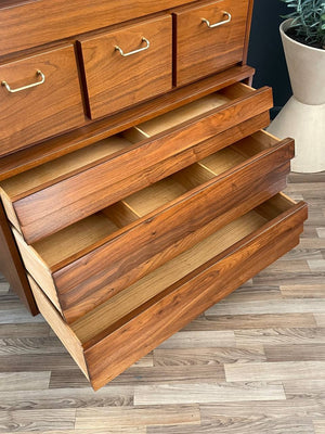 Mid-Century Modern Walnut Highboy Dresser by Merton Gershun, c.1950’s