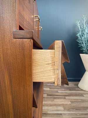 Mid-Century Modern Walnut Highboy Dresser by Merton Gershun, c.1950’s
