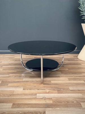 Mid-Century Bauhaus Lacquer & Chrome Coffee Table, c.1940’s