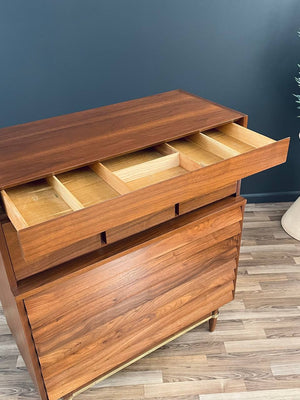 Mid-Century Modern Walnut Highboy Dresser by Merton Gershun, c.1950’s