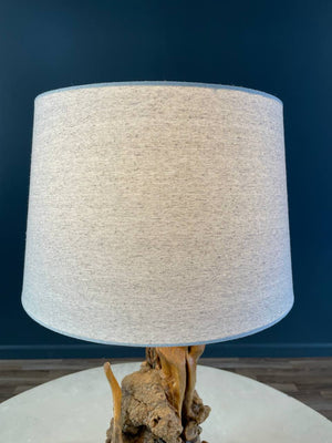 Vintage Farmhouse Live Edge Burl Wood Table Lamp, c.1960’s