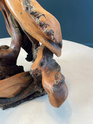 Vintage Farmhouse Live Edge Root Table Lamp, c.1960’s