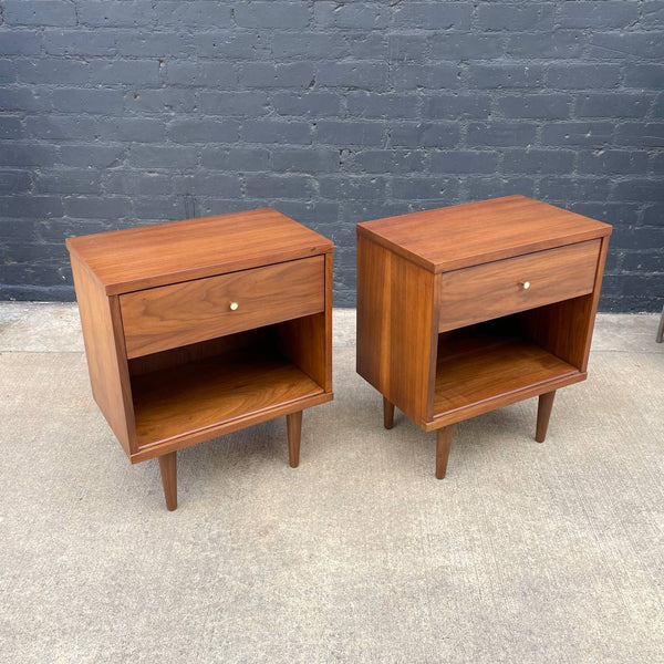 Pair of Mid-Century Modern Walnut Night Stands, c.1960’s