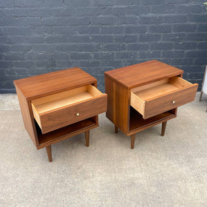 Pair of Mid-Century Modern Walnut Night Stands, c.1960’s