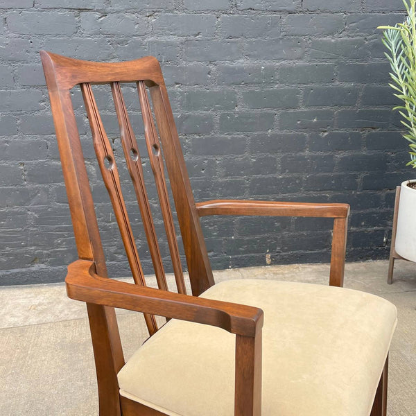 Set of 6 Mid-Century Modern Sculpted Walnut Dining Chairs, c.1960’s