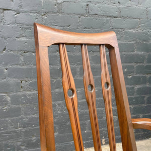 Set of 6 Mid-Century Modern Sculpted Walnut Dining Chairs, c.1960’s
