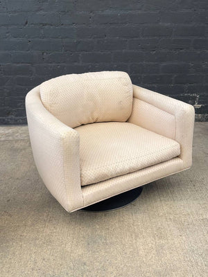 Pair of Mid-Century Modern Swivel Lounge Chairs with Steel Bases, c.1960’s