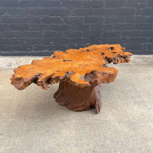 Vintage Burl Root Live Edge Coffee Table, 1970’s