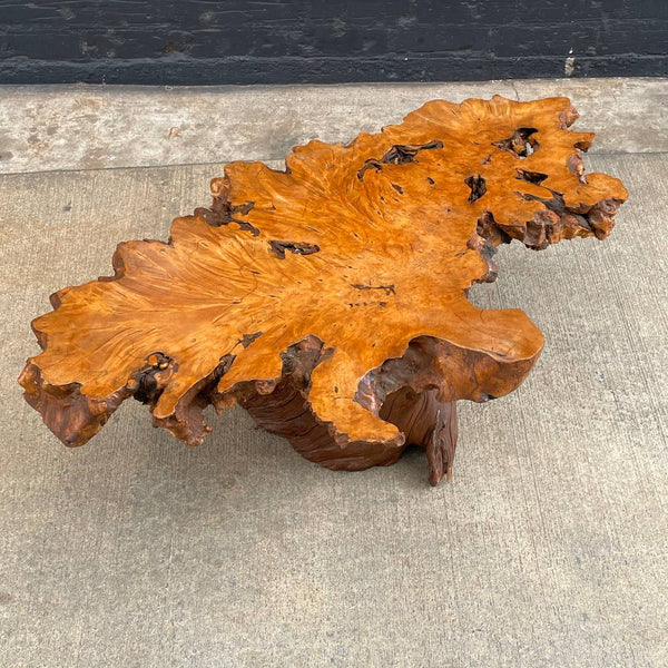 Vintage Burl Root Live Edge Coffee Table, 1970’s