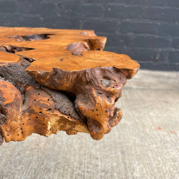 Vintage Burl Root Live Edge Coffee Table, 1970’s