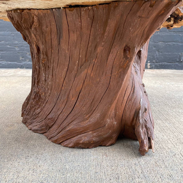 Vintage Burl Root Live Edge Coffee Table, 1970’s