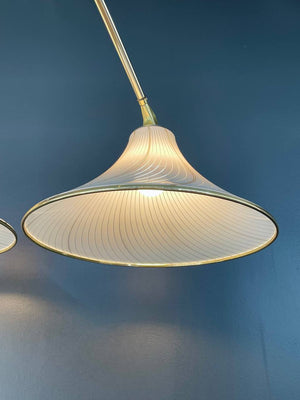 Mid-Century Modern Oak & Brass Arc Floor Lamp by Nova, c.1970’s