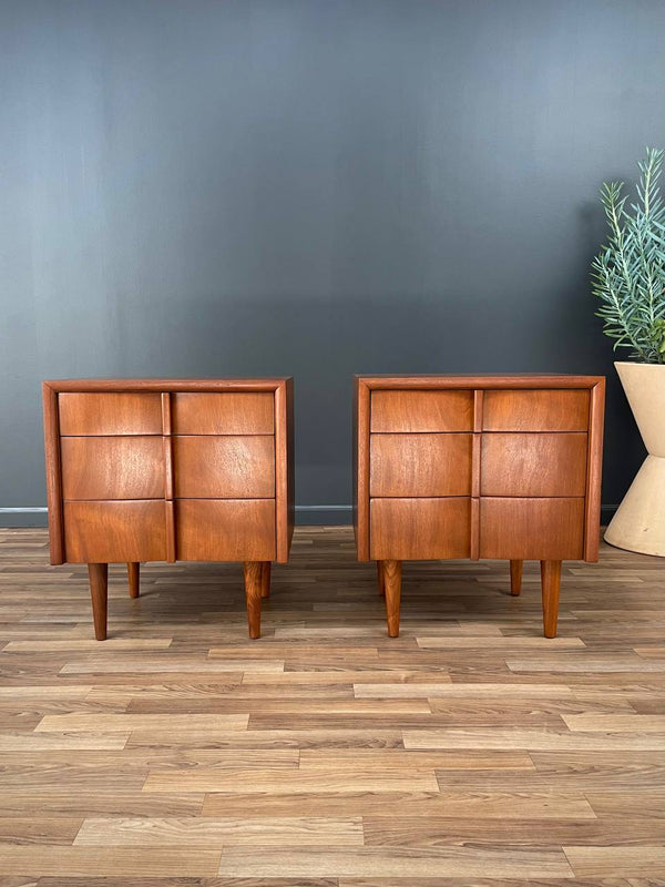 Pair of Mid-Century Modern Walnut Night Stands, c.1950’s