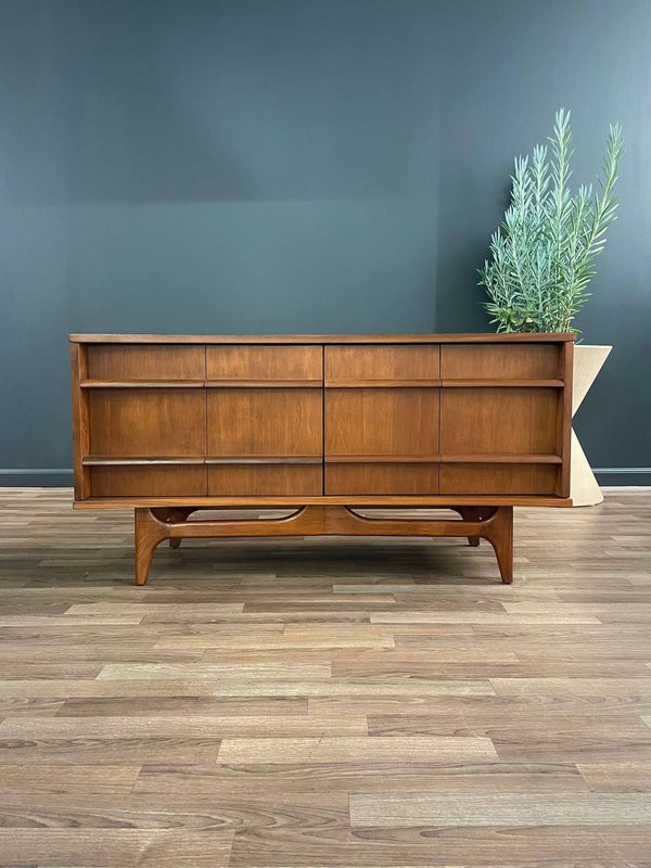 Mid-Century Modern Curved-Front Credenza with Bi-Folding Doors by United Furniture, c.1950’s
