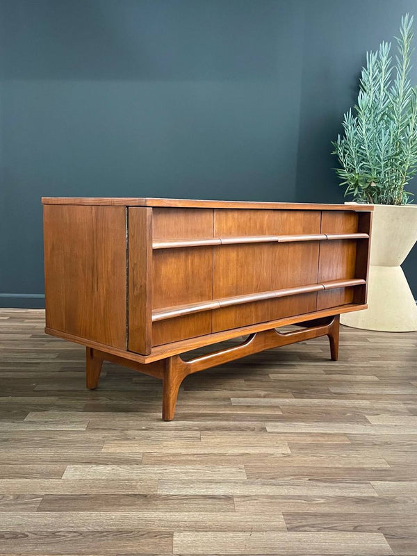 Mid-Century Modern Curved-Front Credenza with Bi-Folding Doors by United Furniture, c.1950’s