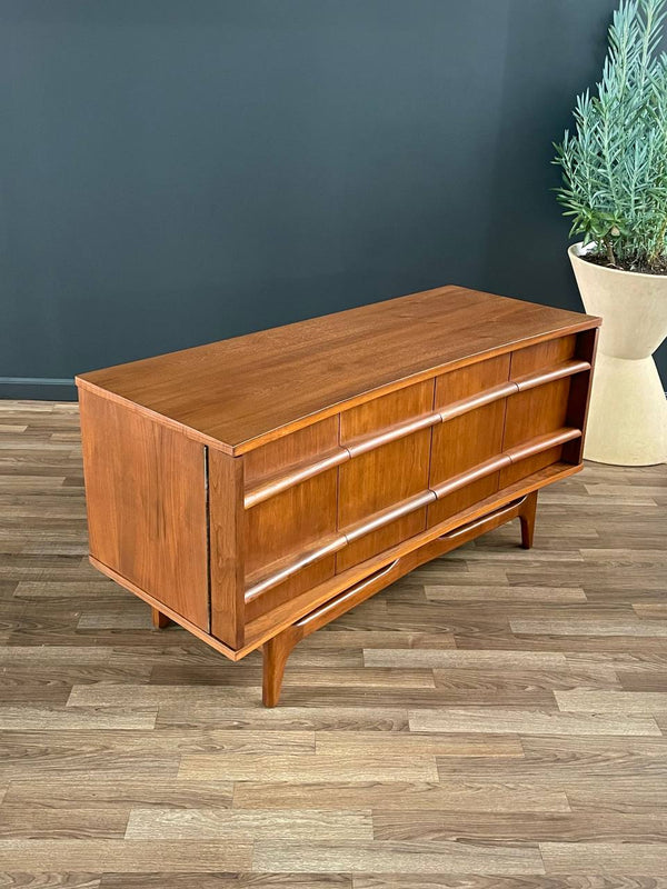 Mid-Century Modern Curved-Front Credenza with Bi-Folding Doors by United Furniture, c.1950’s