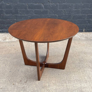 Mid-Century Modern Sculpted Walnut Round Side Table, c.1960’s