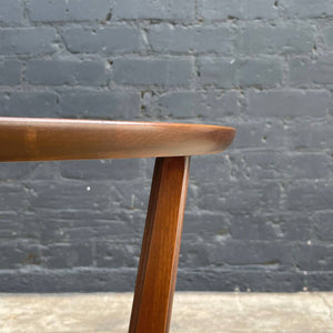 Mid-Century Modern Sculpted Walnut Round Side Table, c.1960’s
