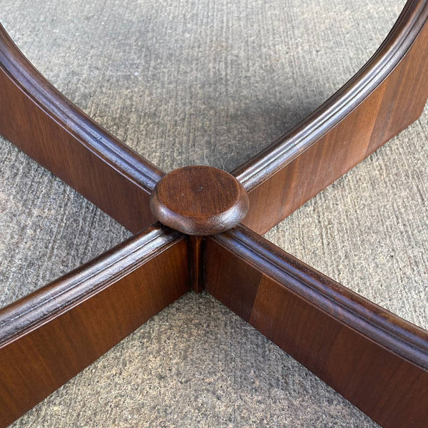 Mid-Century Modern Sculpted Walnut Round Side Table, c.1960’s