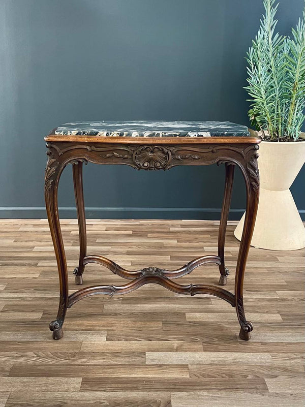 French Louis XV Style Table with Carved Rocaille Decorations, c.1930’s