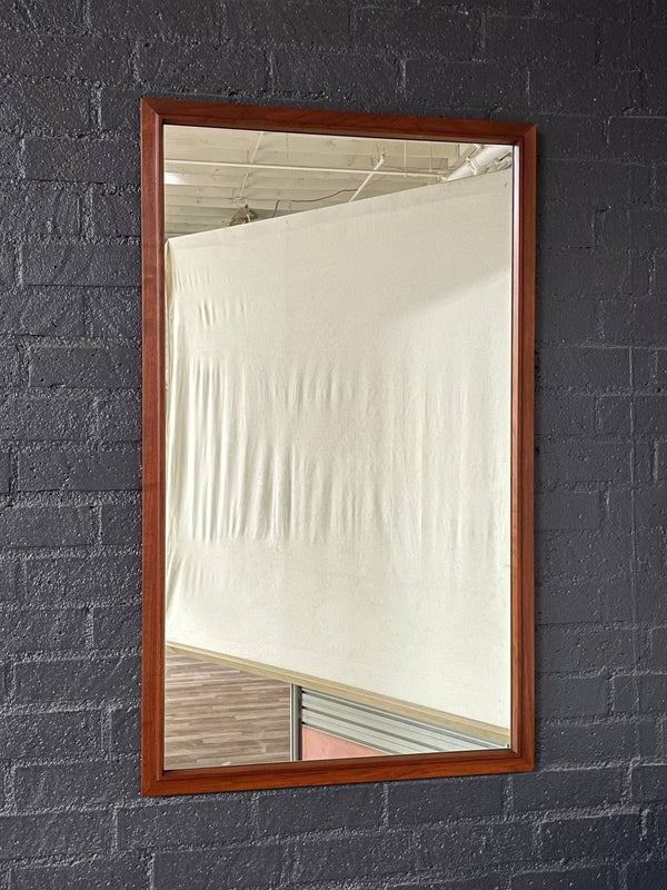 Mid-Century Modern Sculpted Walnut Wall Mirror, c.1950’s
