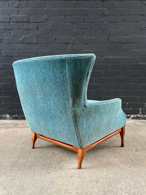 Mid-Century Modern Wing Lounge Chair with Walnut Base, c.1960’s